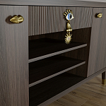 Комод-буфет Elsa Dreams Walnut с открытыми полками   варинант исполнения - 2 | Loft Concept в Красноярске