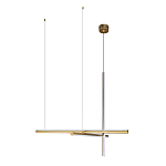 Люстра с 3-мя  пересекающимися цилиндрическими плафонами на тонких тросах Trumpet tube варинант исполнения - 6 | Loft Concept в Красноярске