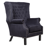 Кресло Charlie Armchair black velour варинант исполнения - 1 | Loft Concept в Красноярске