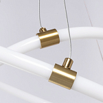 Люстра подвесная с двумя пересекающимися белыми светодиоидными кольцами Luke Lampco Tracer Lamp варинант исполнения - 6 | Loft Concept в Красноярске