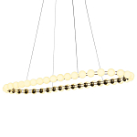 Люстра подвесная светодиодная с круглыми плафонами белого цвета PEARLS Suspension 100  варинант исполнения - 3 | Loft Concept в Красноярске