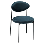 Стул металлический с мягкой спинкой и сиденьем из велюра Alfie Chair варинант исполнения - 3 | Loft Concept в Красноярске