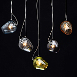 Люстра линейная с 5-ю разноцветными стеклянными плафонами Kaleido варинант исполнения - 5 | Loft Concept в Красноярске