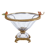 Чаша из прозрачного стекла с бронзовым рельефным ободком Eden Garden варинант исполнения - 1 | Loft Concept в Красноярске
