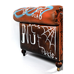 Диван Честерфильд граффити graffiti Orange Sofa натуральная кожа варинант исполнения - 7 | Loft Concept в Красноярске