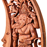 Панно из дерева Ганеша и месяц Panel With Animals варинант исполнения - 2 | Loft Concept в Красноярске