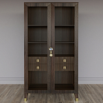 Дизайнерский шкаф витрина Elsa Dreams Walnut с 4-мя ящиками варинант исполнения - 1 | Loft Concept в Красноярске