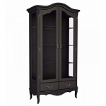 Витрина черная двухдверная из массива бука в стиле прованс Black Provence варинант исполнения - 1 | Loft Concept в Красноярске