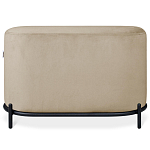 Банкетка овальная бежевый велюр на 4-х металлических ножках черного цвета SANJAY варинант исполнения - 2 | Loft Concept в Красноярске