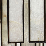 Потолочный светильник с подвесами из перламутра Unique Shine Effect варинант исполнения - 1 | Loft Concept в Красноярске