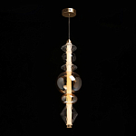 Подвесной светильник с вертикальной композицией из прозрачных и янтарных стеклянных шаров и ромбов Gabriel Scott Luna варинант исполнения - 3 | Loft Concept в Красноярске