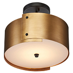 Потолочный светильник круглый светодиодный Semicircular Gold Panels старинная латунь варинант исполнения - 2 | Loft Concept в Красноярске