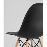 Пластиковый стул на ножках из массива бука Eames Black варинант исполнения - 3 | Loft Concept в Красноярске