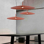 Подвесной светильник круглой формы с коричневым металлическим абажуром Halo Drift варинант исполнения - 3 | Loft Concept в Красноярске