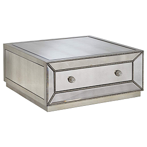 Зеркальный Кофейный стол с двумя ящиками