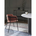Стул полукруглый мягкий с буклированной обивкой Chair with Boucle Upholstery варинант исполнения - 4 | Loft Concept в Красноярске