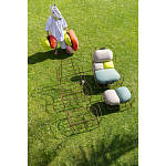 Дизайнерское разноцветное кресло на металлическом каркасе с подставкой для ног Poltronova Plasma Armchair варинант исполнения - 7 | Loft Concept в Красноярске