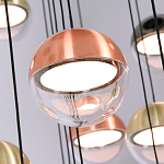 Люстра каскадная с черным круглым основанием 27 подвесов Celestial Waltz варинант исполнения - 3 | Loft Concept в Красноярске