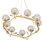 Люстра круглая с декором в виде цветков одуванчика Hanging Dandelion варинант исполнения - 3 | Loft Concept в Красноярске