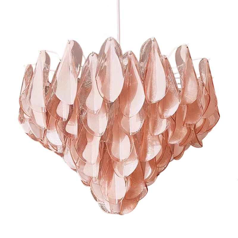 Люстра с каскадом из стекляных розовых лепестков Petalled Illuminator Белый Розовый Люстра с каскадом из стекляных розовых лепестков Petalled Illuminator Белый Розовый в Красноярске | Loft Concept