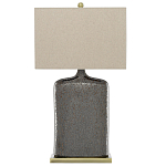 Настольная лампа керамическая с тканевым прямоугольным абажуром Flask варинант исполнения - 4 | Loft Concept в Красноярске