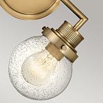 Бра для ванных комнат с прозрачным шарообразным плафоном из стекла с пузырьками на круглом основании Hinkley варинант исполнения - 15 | Loft Concept в Красноярске
