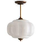 Подвесной светильник с абажуром из молочного стекла Vintage Charm варинант исполнения - 1 | Loft Concept в Красноярске