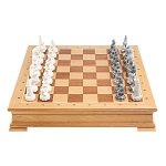 Шахматы Северные народы в ларце из натурального бука Decorative Thematic Chess варинант исполнения - 2 | Loft Concept в Красноярске