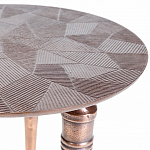 Кофейный столик с рельефной столешницей из металла Aplika Bronze варинант исполнения - 4 | Loft Concept в Красноярске