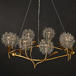 Люстра круглая с декором в виде цветков одуванчика Hanging Dandelion варинант исполнения - 5 | Loft Concept в Красноярске