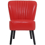 Кресло с обивкой из эко-кожи Harper Armchair Red варинант исполнения - 2 | Loft Concept в Красноярске