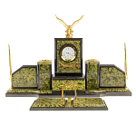 Настольный письменный набор из змеевика  и бронзы с декором в виде орла в подарочной упаковке Successful Leader варинант исполнения - 1 | Loft Concept в Красноярске