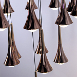 Люстра светодиодная с акриловыми конусообразными плафономи розовое золото Astra 60   варинант исполнения - 3 | Loft Concept в Красноярске