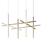 Люстра с 6-ю цилиндрическими плафонами на тонких тросах Trumpet tube варинант исполнения - 1 | Loft Concept в Красноярске