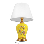 Настольная лампа желтая с изображением птиц Slip Away варинант исполнения - 3 | Loft Concept в Красноярске