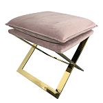 Пуф велюровый на металлическом основании Meekness варинант исполнения - 2 | Loft Concept в Красноярске