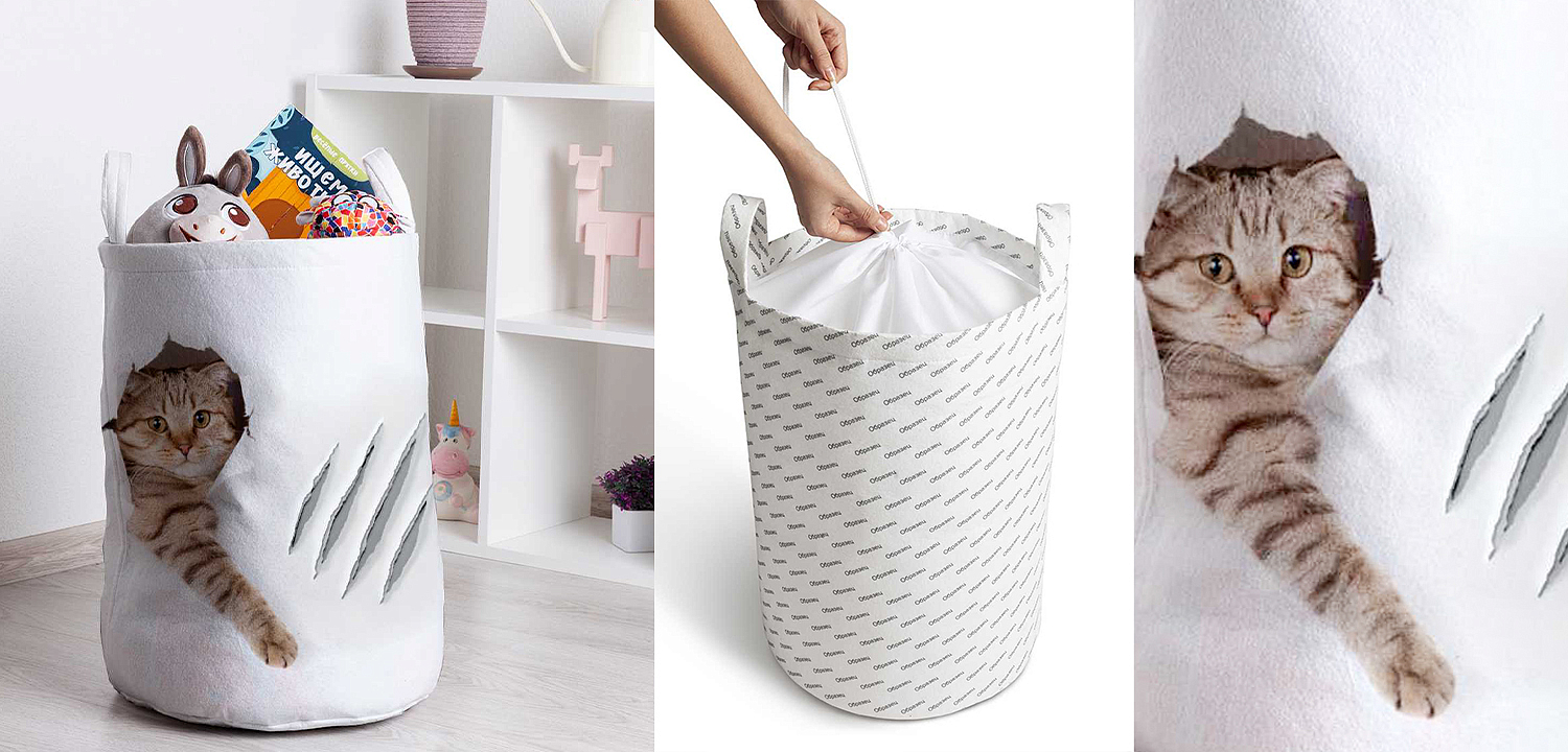 Корзина Hello Cat Basket Корзина Hello Cat Basket - Loft-Concept в Красноярске