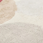 Ковер из хлопка с абстрактным принтом бежевого цвета Elysian Flow Blush варинант исполнения - 3 | Loft Concept в Красноярске