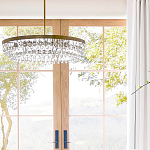 Люстра круглая с подвесками в форме стеклянных капель Glass Rain варинант исполнения - 5 | Loft Concept в Красноярске