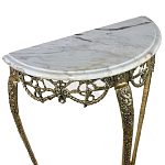 Консоль из бронзы с мраморной столешницей Mademoiselle De Console варинант исполнения - 1 | Loft Concept в Красноярске