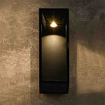 Уличный настенный светильник прямоугольной формы черного цвета Geometric Glow варинант исполнения - 2 | Loft Concept в Красноярске