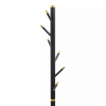 Напольная вешалка чёрная с золотистыми элементами Branches Hangers варинант исполнения - 2 | Loft Concept в Красноярске