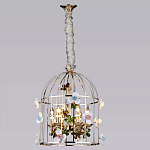 Люстра в виде клетки с цветами Flower Cell варинант исполнения - 3 | Loft Concept в Красноярске