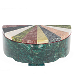 Шкатулка с мозаикой из натурального камня змеевик Stone Casket варинант исполнения - 1 | Loft Concept в Красноярске