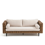 Трехместный садовый диван из плетеного пластика Matteo варинант исполнения - 6 | Loft Concept в Красноярске