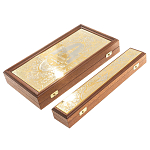 Нарды настольные из натурального камня лазурит и долерит Backgammon from Stone варинант исполнения - 12 | Loft Concept в Красноярске