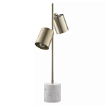 Настольная лампа золотистая на белом мраморном основании Streams of Light варинант исполнения - 3 | Loft Concept в Красноярске