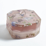Шкатулка из эпоксидной смолы с цветами розовая Epoxy Resin Square Box Pink варинант исполнения - 5 | Loft Concept в Красноярске