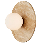 Бра в виде диска с плафоном из матового белого стекла Marble Glow варинант исполнения - 2 | Loft Concept в Красноярске