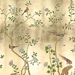 Обои ручная роспись Badminton Deep Rich Gold gilded paper варинант исполнения - 2 | Loft Concept в Красноярске